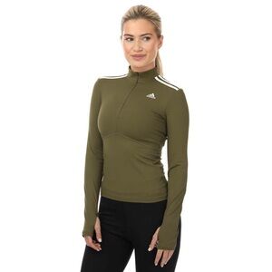 Adidas Olive Green Long Sleeve Top
